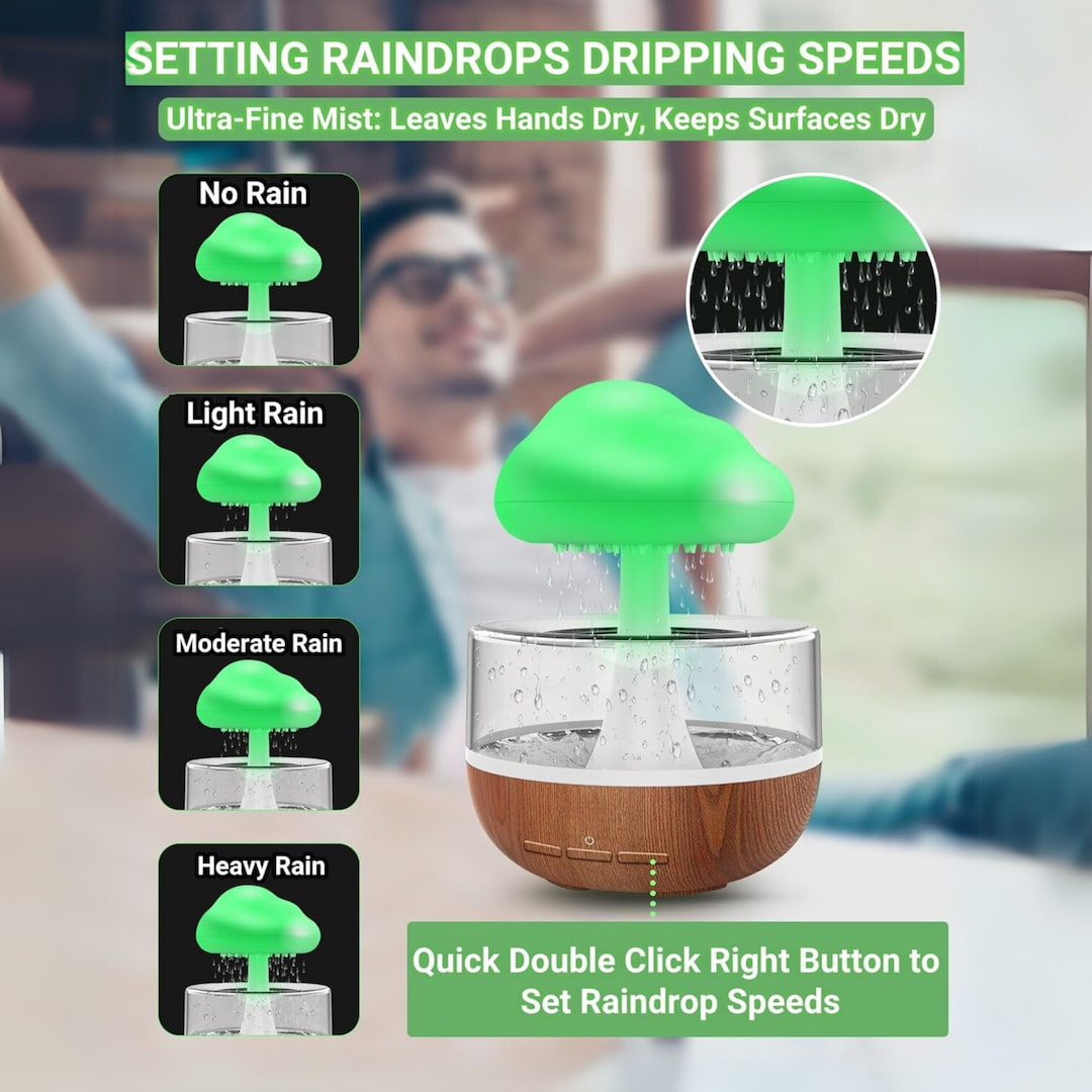 CloudMist™ Soothing Rain Humidifier & Aroma Diffuser