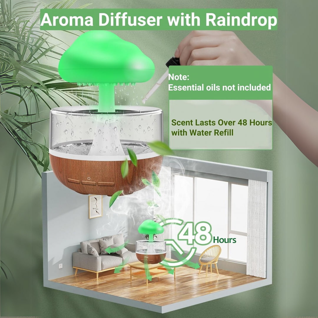 CloudMist™ Soothing Rain Humidifier & Aroma Diffuser