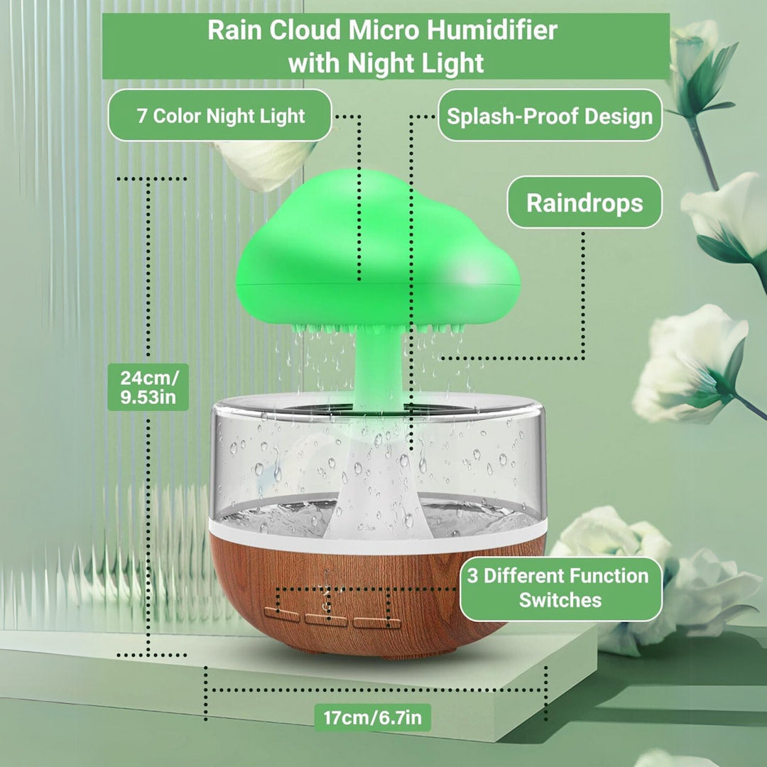 CloudMist™ Soothing Rain Humidifier & Aroma Diffuser