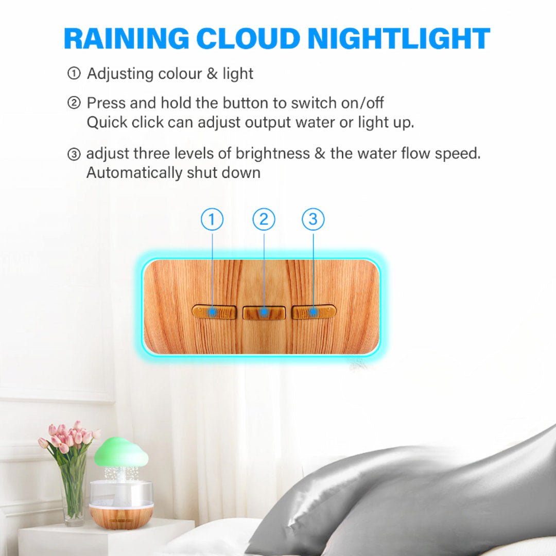 CloudMist™ Soothing Rain Humidifier & Aroma Diffuser