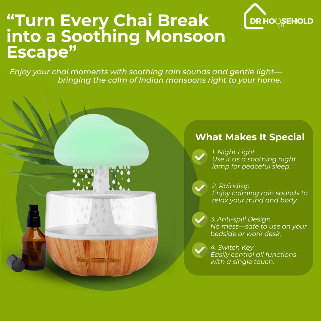 CloudMist™ Soothing Rain Humidifier & Aroma Diffuser