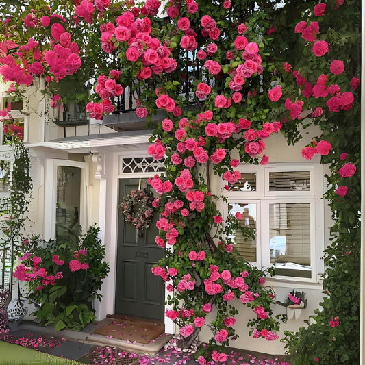 Imported Climbing Rose Seeds – Premium Red Bloomers for Trellises, Fences & Garden Walls