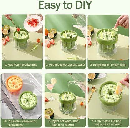 ChillCraft 8-Piece Ice Pop Mould Set