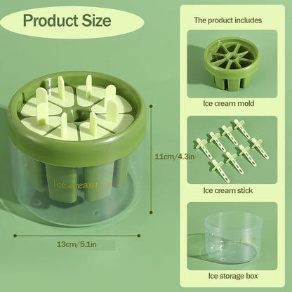 ChillCraft 8-Piece Ice Pop Mould Set