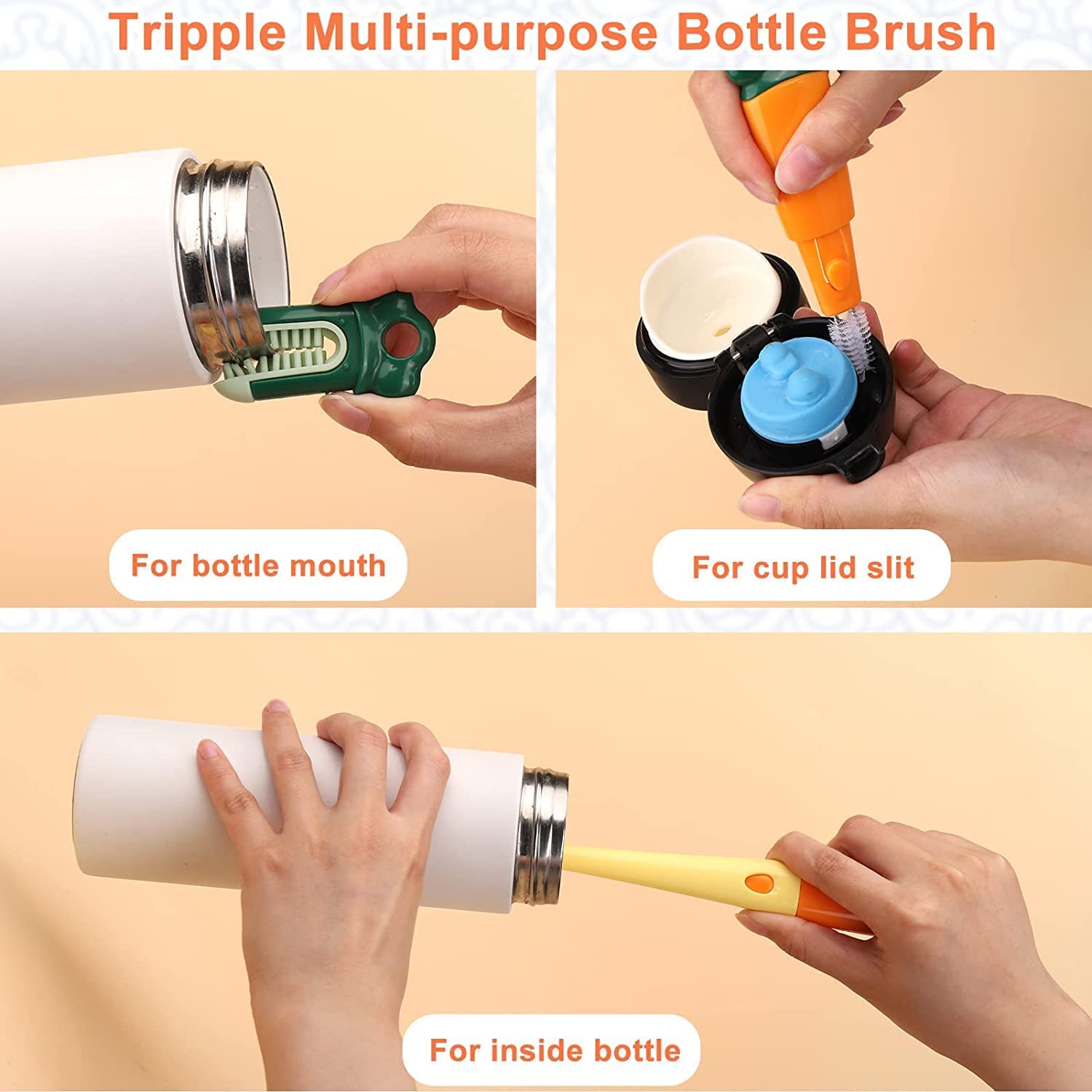 3-in-1 Bottle Brush Cleaner