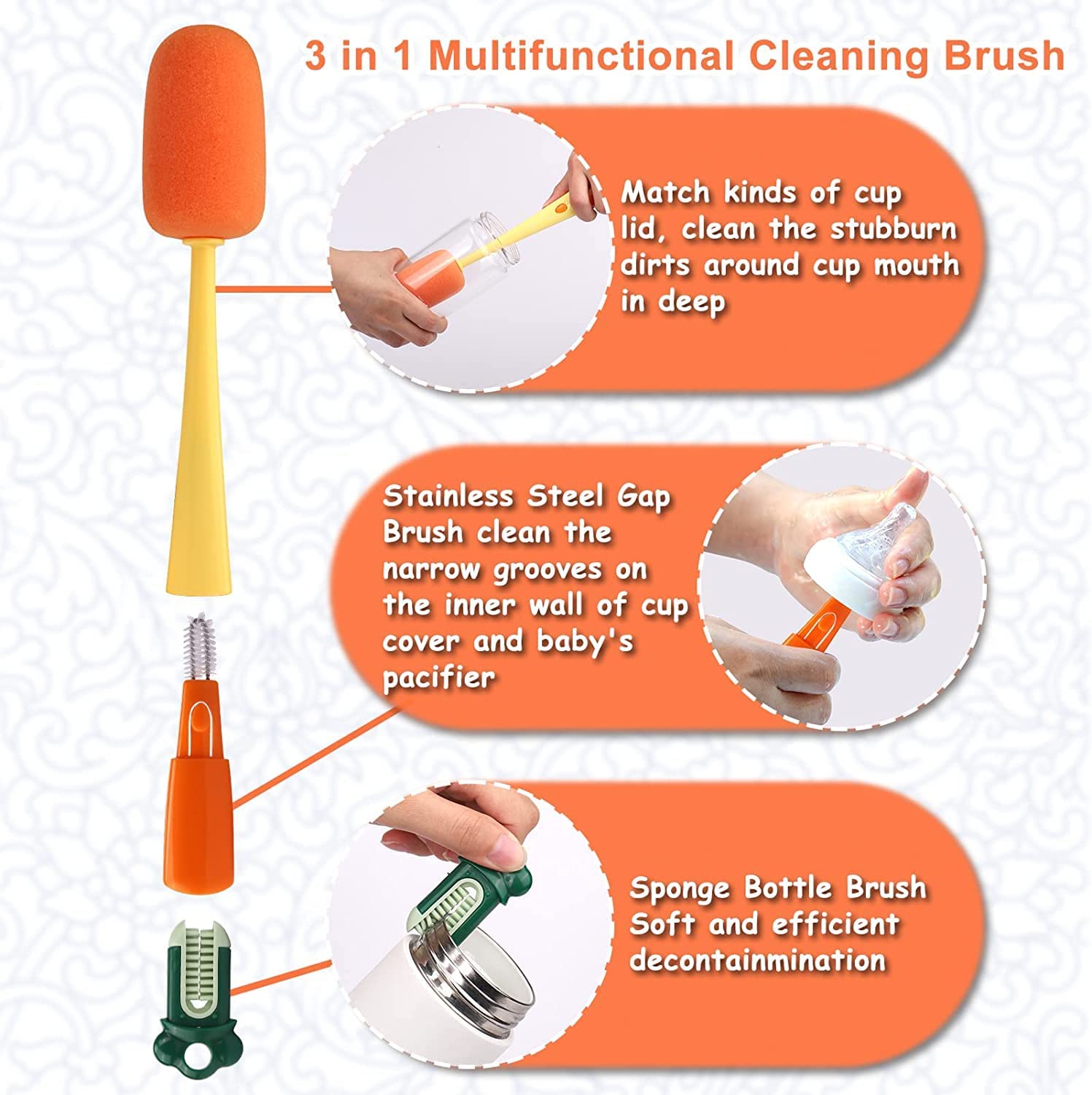 3-in-1 Bottle Brush Cleaner