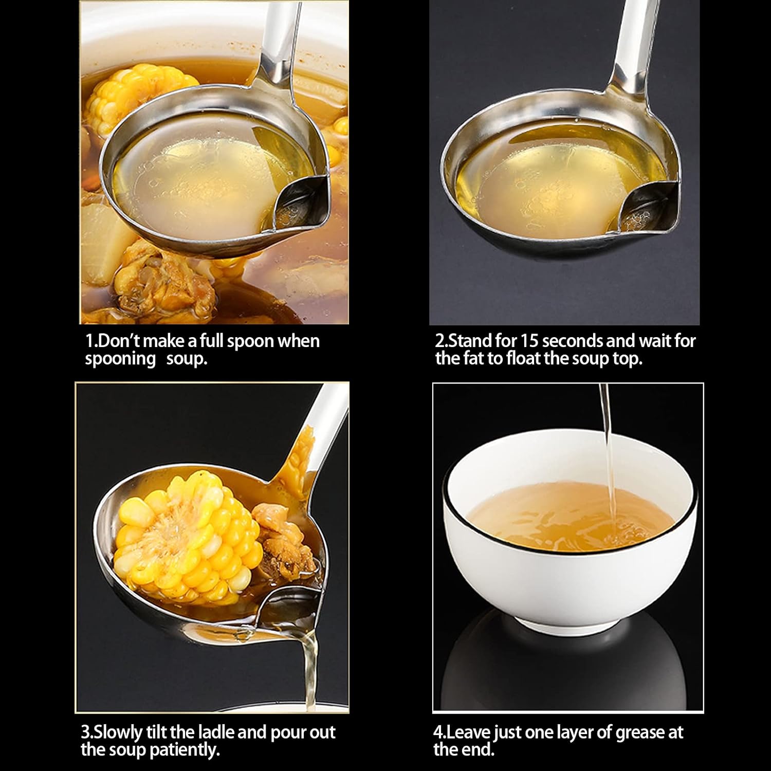 Stainless Steel Oil Separator Spoon