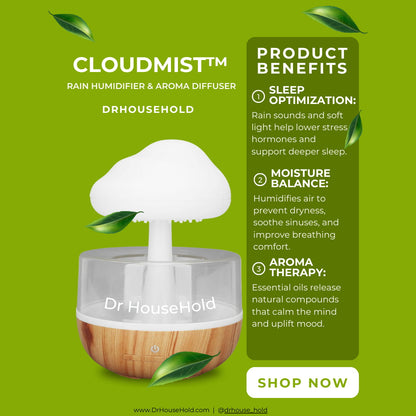 CloudMist™ Soothing Rain Humidifier & Aroma Diffuser